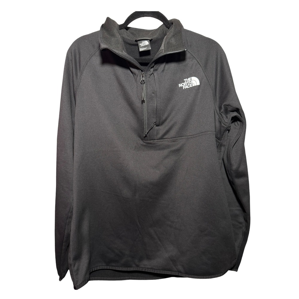 The North Face Men's L Black Raglan 1/2 Zip Fleece Pullover Chest Pocket NWOT